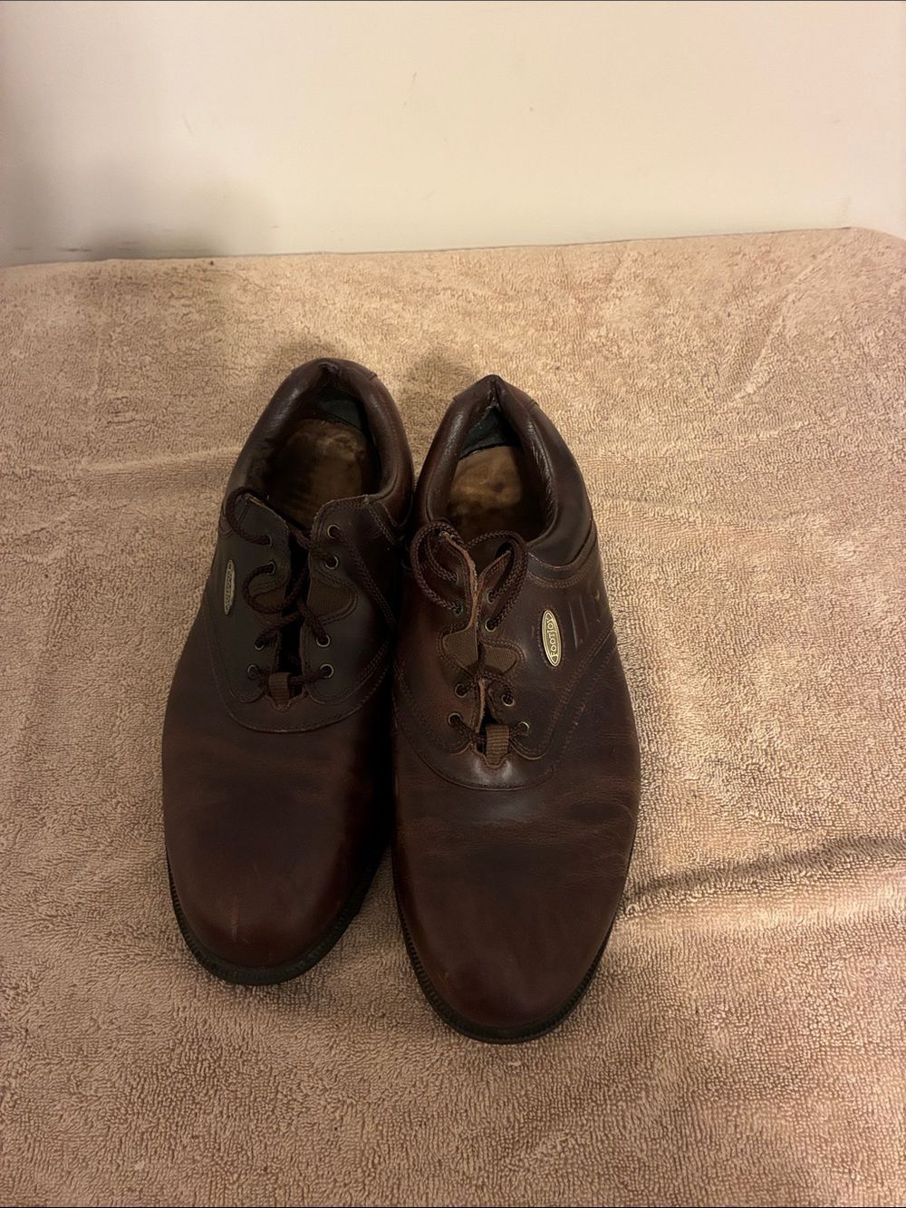 Men’s size 13W FootJoy Brown Leather Oxford Golf Shoes